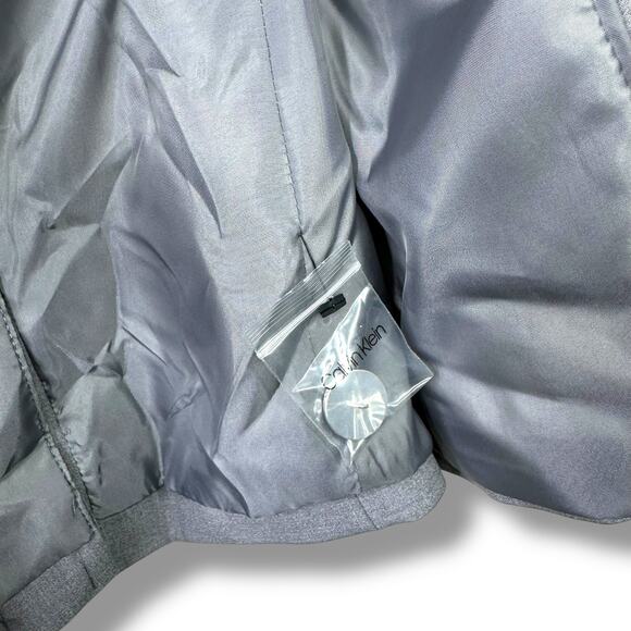 Calvin Klein NWOT Light Charcoal Grey One-Button Classic Suit Blazer Size 4 - Picture 5 of 8